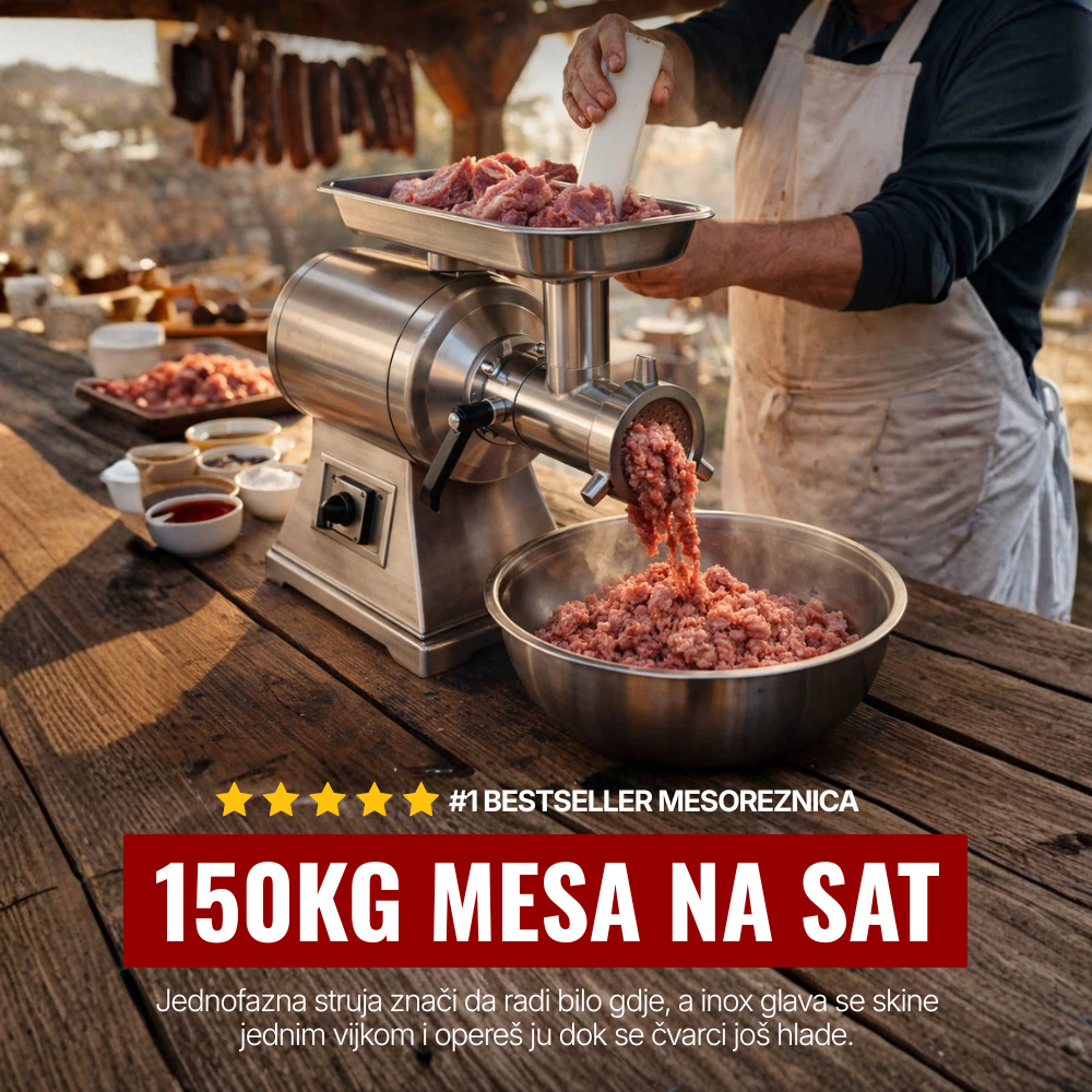 Mesoreznica električna Al – 12 C, inox, jednofazna, 750 W